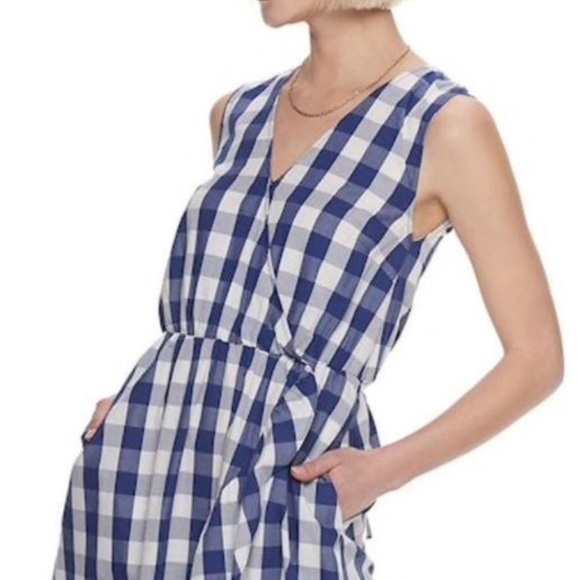 POPSUGAR Plaid Wrap Midi ruffles Spring Summer Dress Size M - Picture 2 of 5